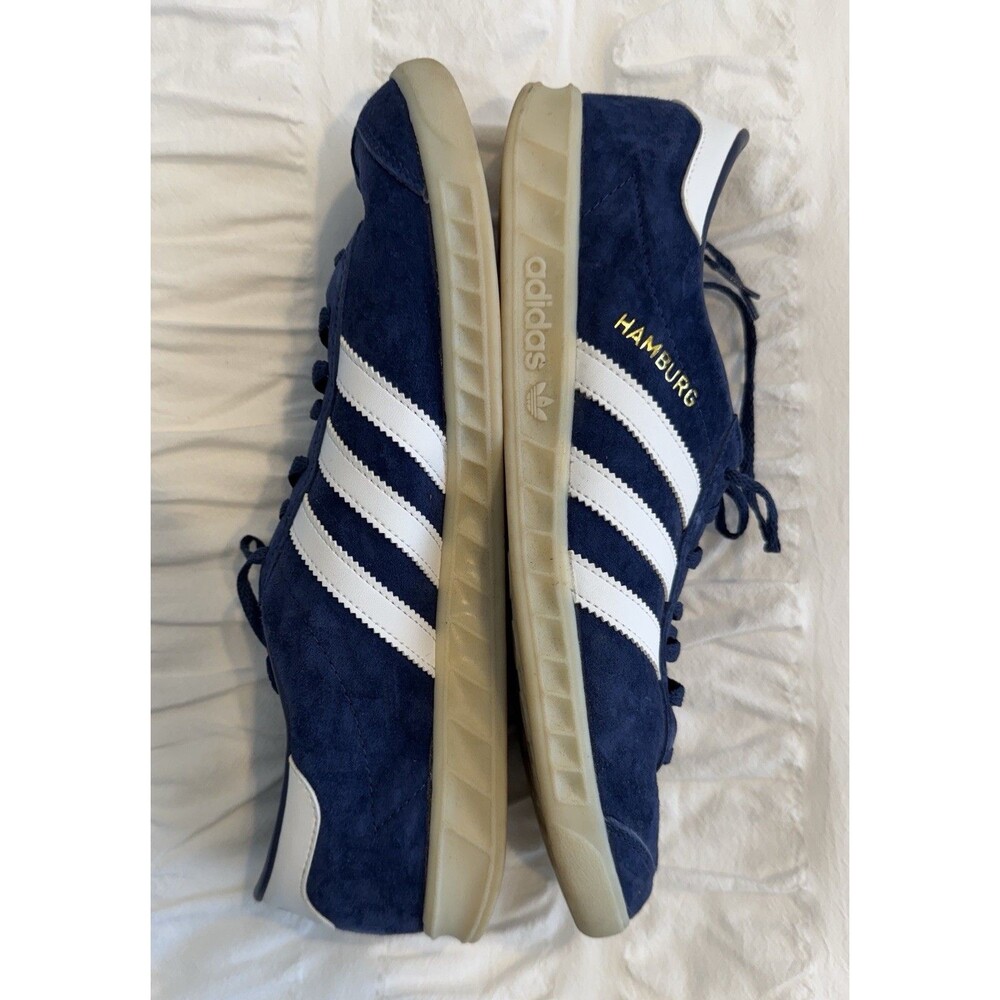 Adidas Men’s Navy Suede Hamburg Trainers, Size 11 ½, GUC - Picture 2 of 6